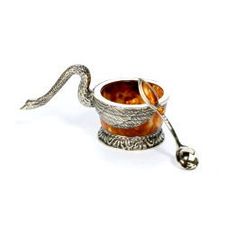 Солонка &quot;Лебедь&quot;, Янтарь