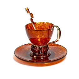 Чайная чашка &quot;Аркада&quot; с ложкой, Янтарь